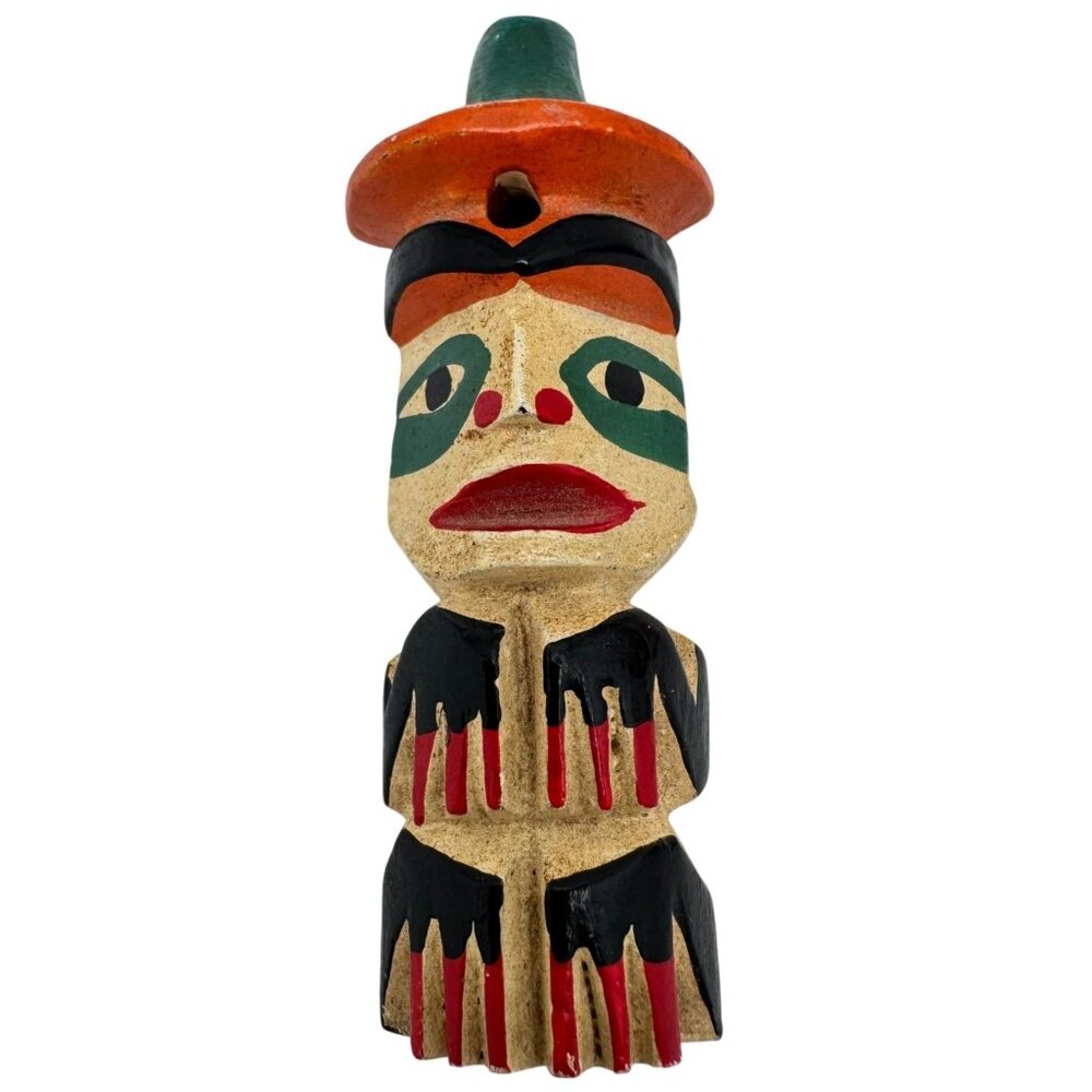 Hand-Carved Indigenous-Inspired Totem Pendant Signed Ashcroft B.C. Pendant